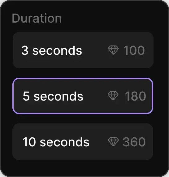 Video duration UI element