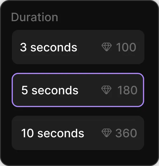 Video duration UI element